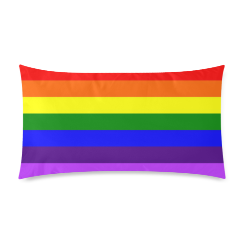 Rainbow Flag (Gay Pride - LGBTQIA+) Rectangle Pillow Case 20"x36"(Twin Sides)
