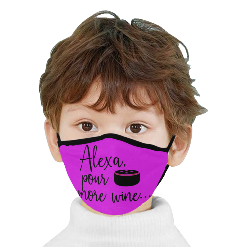 Humor - Alexa pour more wine - purple Mouth Mask