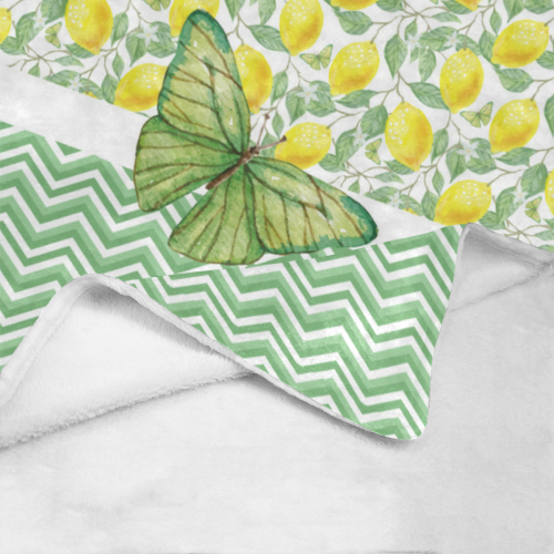 Butterfly And Lemons Ultra-Soft Micro Fleece Blanket 40"x50"