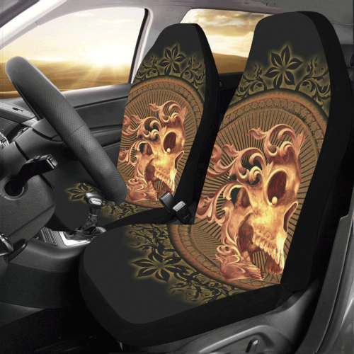 Amazing skull with floral elements Car Seat Covers (Set of 2)