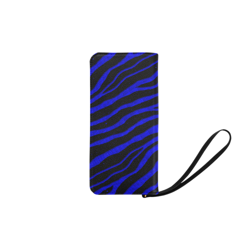 Ripped SpaceTime Stripes - Blue Women's Clutch Purse (Model 1637)