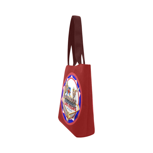 LasVegasIcons Poker Chip - Vegas Sign / Red Canvas Tote Bag (Model 1657)