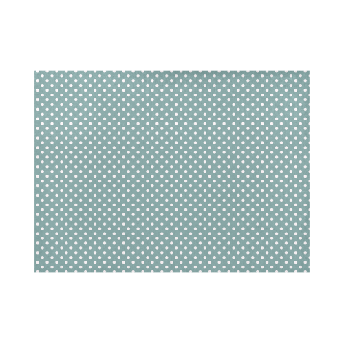Silver blue polka dots Placemat 14’’ x 19’’