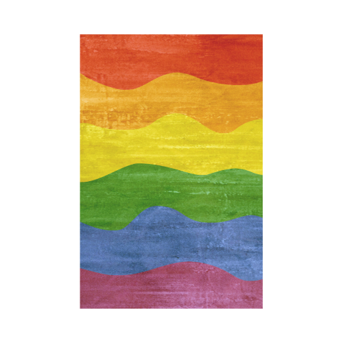 Gay Pride - Rainbow Flag Waves Stripes 3 Garden Flag 12‘’x18‘’（Without Flagpole）