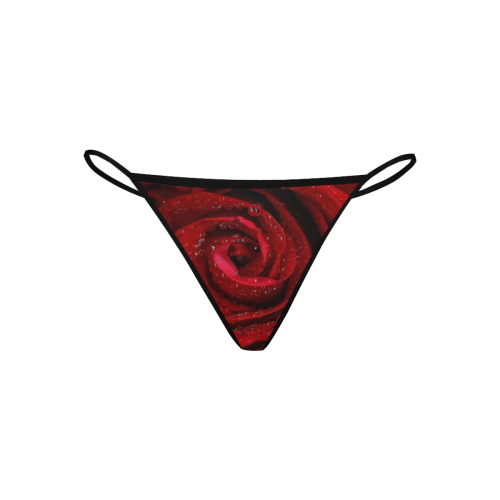 Red rosa Women's All Over Print G-String Panties (Model L35)