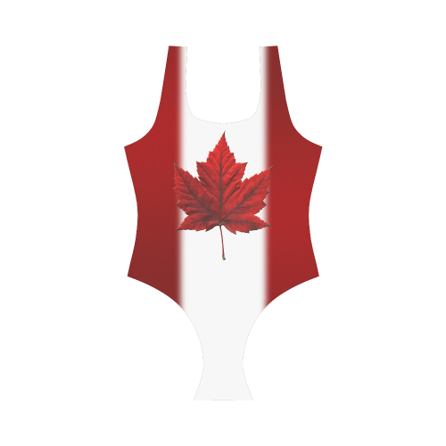 Canada Flag Swimsuits Canada Team Swimwear Vest One Piece Swimsuit (Model S04)