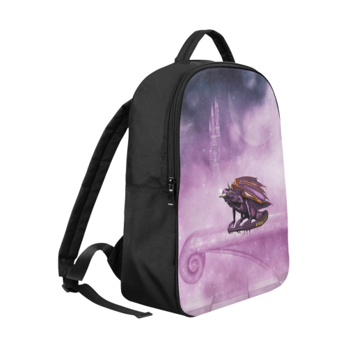 Wonderful violet dragon Popular Fabric Backpack (Model 1683)
