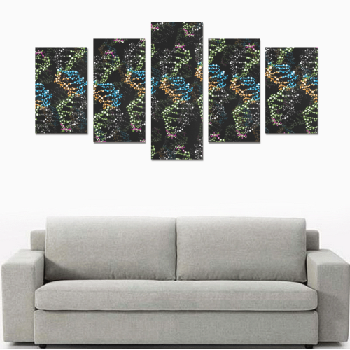 DNA pattern - Biology - Scientist Canvas Print Sets C (No Frame)