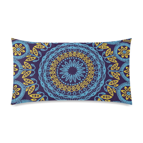 MANDALA PLANETS ALIGN Rectangle Pillow Case 20"x36"(Twin Sides)