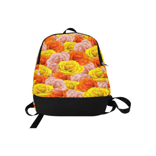 Roses Pastel Colors Floral Collage Fabric Backpack for Adult (Model 1659)