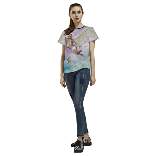 Fairy in the sky All Over Print T-shirt for Women/Large Size (USA Size) (Model T40)