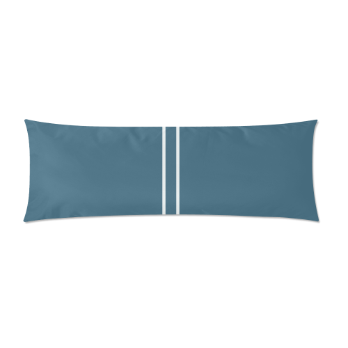 Chinese Porcelain Blue Stripe Custom Zippered Pillow Case 21"x60"(Two Sides)