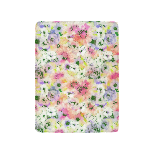 pretty spring floral Ultra-Soft Micro Fleece Blanket 30''x40''
