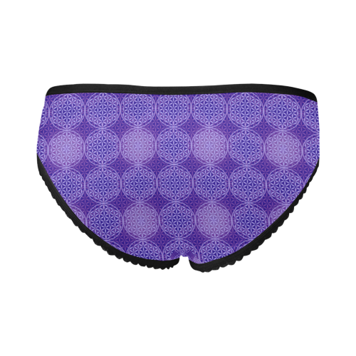 FLOWER OF LIFE stamp pattern purple violet Women's All Over Print Girl Briefs (Model L14)
