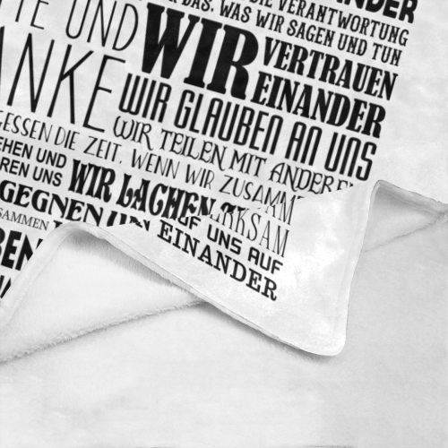 German House Rules - POSITIVE HAUSORDNUNG 1 Ultra-Soft Micro Fleece Blanket 50"x60"