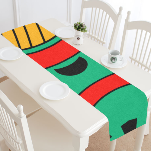 African Scary Tribal Table Runner 16x72 inch