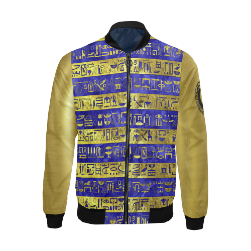 GOLDEN BLUE MDU NTR All Over Print Bomber Jacket for Men (Model H19)