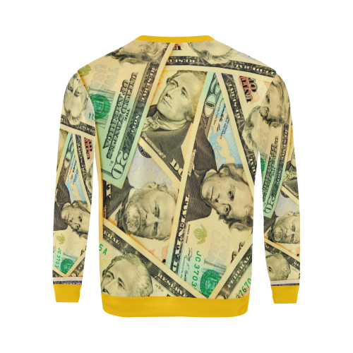 US DOLLARS All Over Print Crewneck Sweatshirt for Men (Model H18)