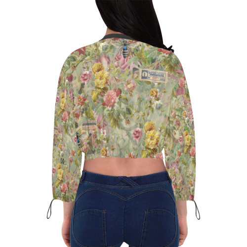 Flower Festival Cropped Chiffon Jacket for Women (Model H30)