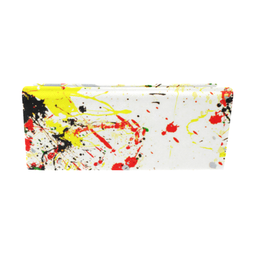 Black, Red, Yellow Paint Splatter Custom Foldable Glasses Case
