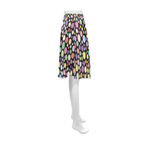 Colorful dot pattern Athena Women's Short Skirt (Model D15)