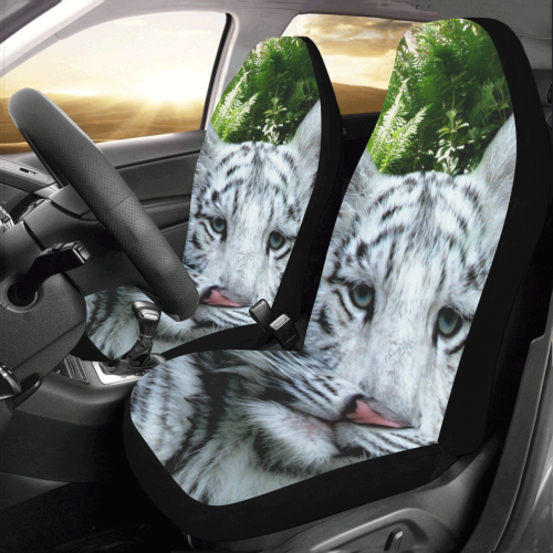 White Tiger Car Seat Covers (Set of 2)