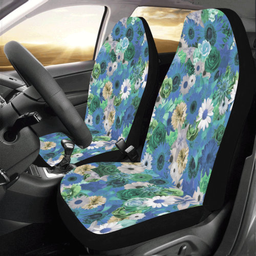 Turquoise Gold Fantasy Garden Car Seat Covers (Set of 2)