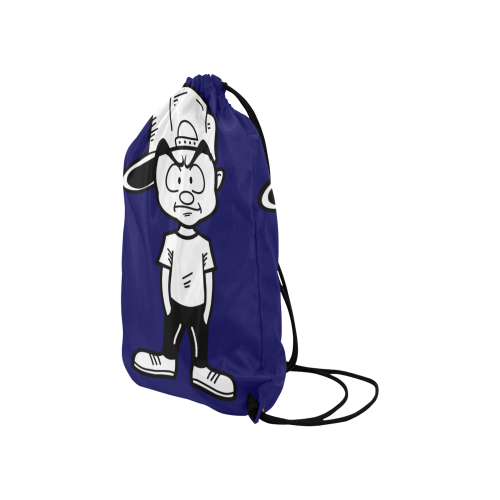 Dark Blue Gym Bag Small Drawstring Bag Model 1604 (Twin Sides) 11"(W) * 17.7"(H)