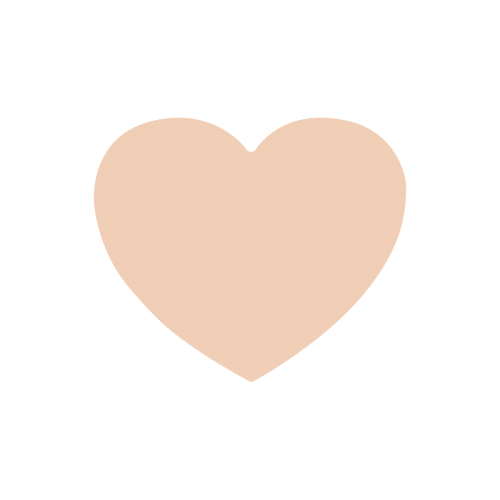 color apricot Heart-shaped Mousepad