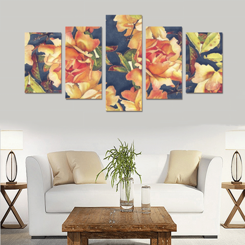 flowers #flowers #pattern #flora Canvas Print Sets C (No Frame)