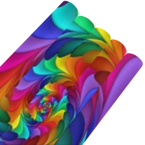 RAINBOW CANDY SWIRL Gift Wrapping Paper 58"x 23" (5 Rolls)
