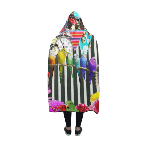 Birds and Bunting Hooded Blanket 60''x50''