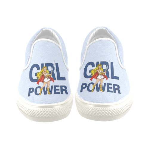 Girl Power (She-Ra) Men's Unusual Slip-on Canvas Shoes (Model 019)