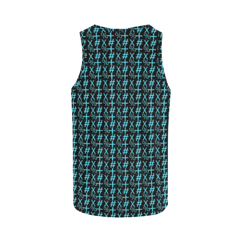 NUMBERS Collection Symbols Teal/Black All Over Print Tank Top for Men (Model T43)