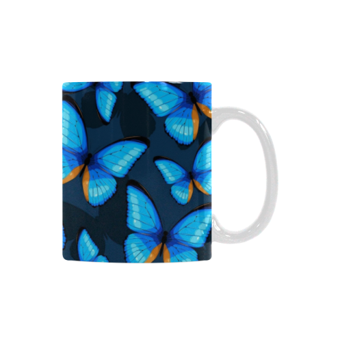Blue Butterflies White Mug(11OZ)