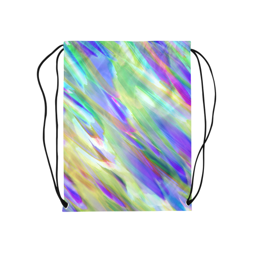 Colorful digital art splashing G401 Medium Drawstring Bag Model 1604 (Twin Sides) 13.8"(W) * 18.1"(H)
