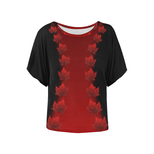 Canada Souvenir Shirts Women's Batwing-Sleeved Blouse T shirt (Model T44)