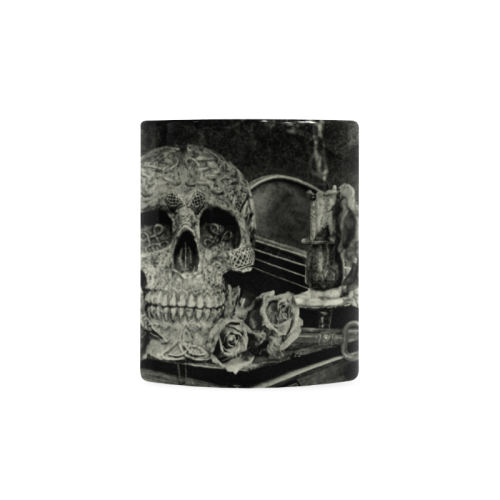Steampunk Alchemist Mage Roses Celtic Skull old Custom White Mug (11OZ)