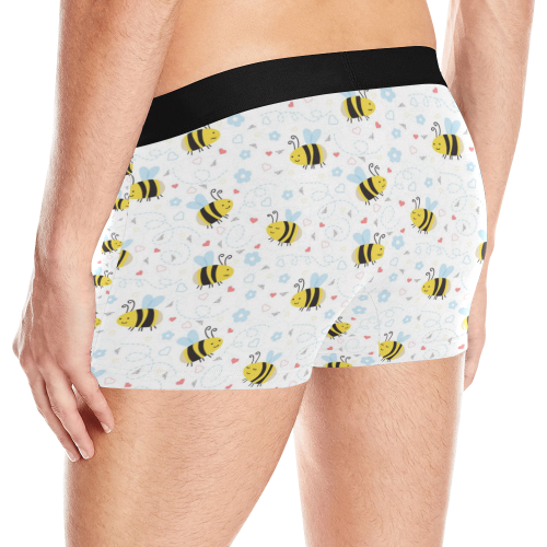 Cute Bee Pattern Men's All Over Print Boxer Briefs (Model L10)