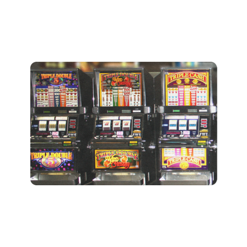Lucky Slot Machines - Dream Machines Doormat 24"x16" (Black Base)
