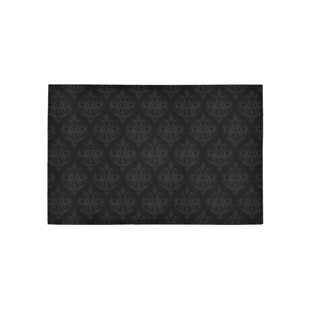 Black on Black Pattern Area Rug 5'x3'3'' ID D2553552