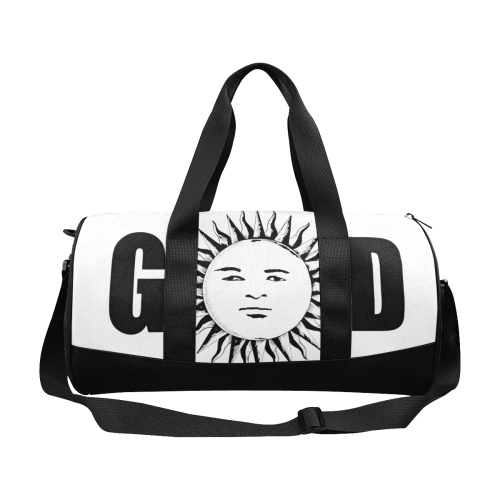 GOD Duffle Bag White & Black Duffle Bag (Model 1679)