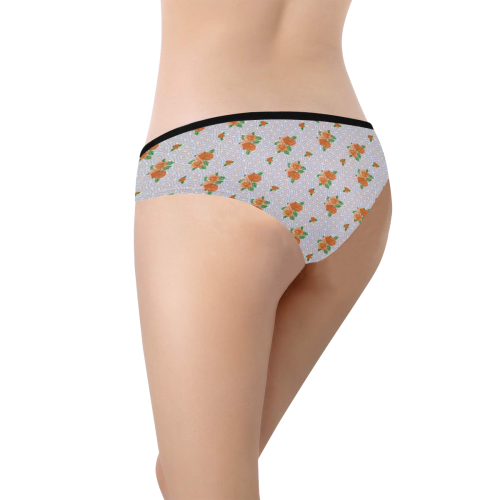 Roses and Pattern 1A by JamColors Women's Hipster Panties (Model L33)