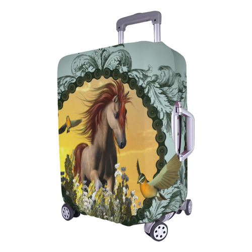 Wonderful horse with bird Luggage Cover/Large 26"-28"