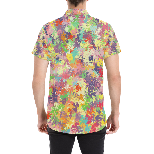 colorful pattern Men's All Over Print Short Sleeve Shirt (Model T53)