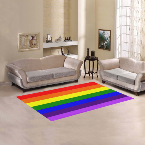 Rainbow Flag (Gay Pride - LGBTQIA+) Area Rug 5'x3'3''