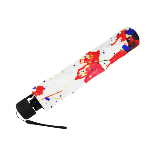 Blue & Red Paint Splatter Anti-UV Foldable Umbrella (U08)