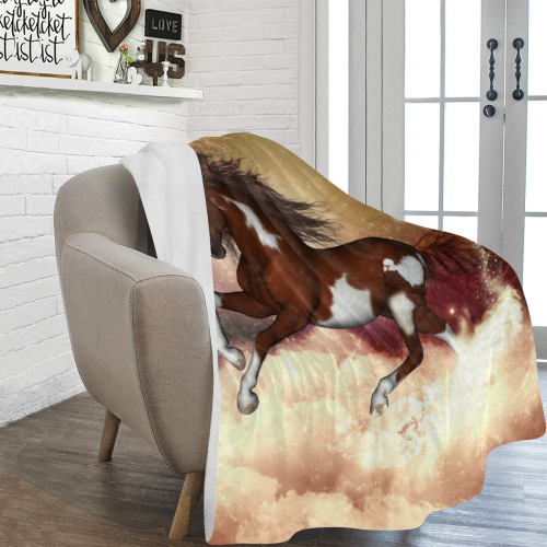 Wonderful wild horse in the sky Ultra-Soft Micro Fleece Blanket 60"x80"
