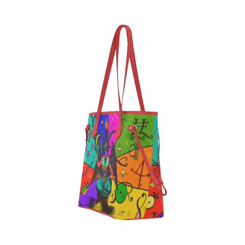 Awesome Baphomet Popart Clover Canvas Tote Bag (Model 1661)