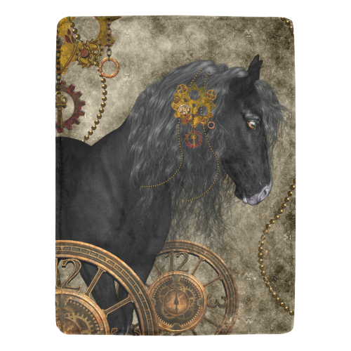 Beautiful wild horse with steampunk elements Ultra-Soft Micro Fleece Blanket 60"x80"